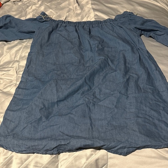 New Look Tops - New Look Blue Off-Shoulder Top